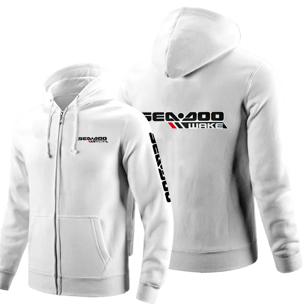 Sudadera con Capucha y Cremallera Sea-Doo – Sudadera de Algodón de Manga Larga