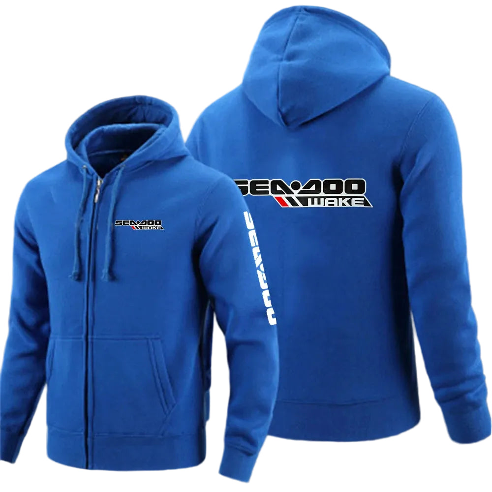 Sudadera con Capucha y Cremallera Sea-Doo – Sudadera de Algodón de Manga Larga