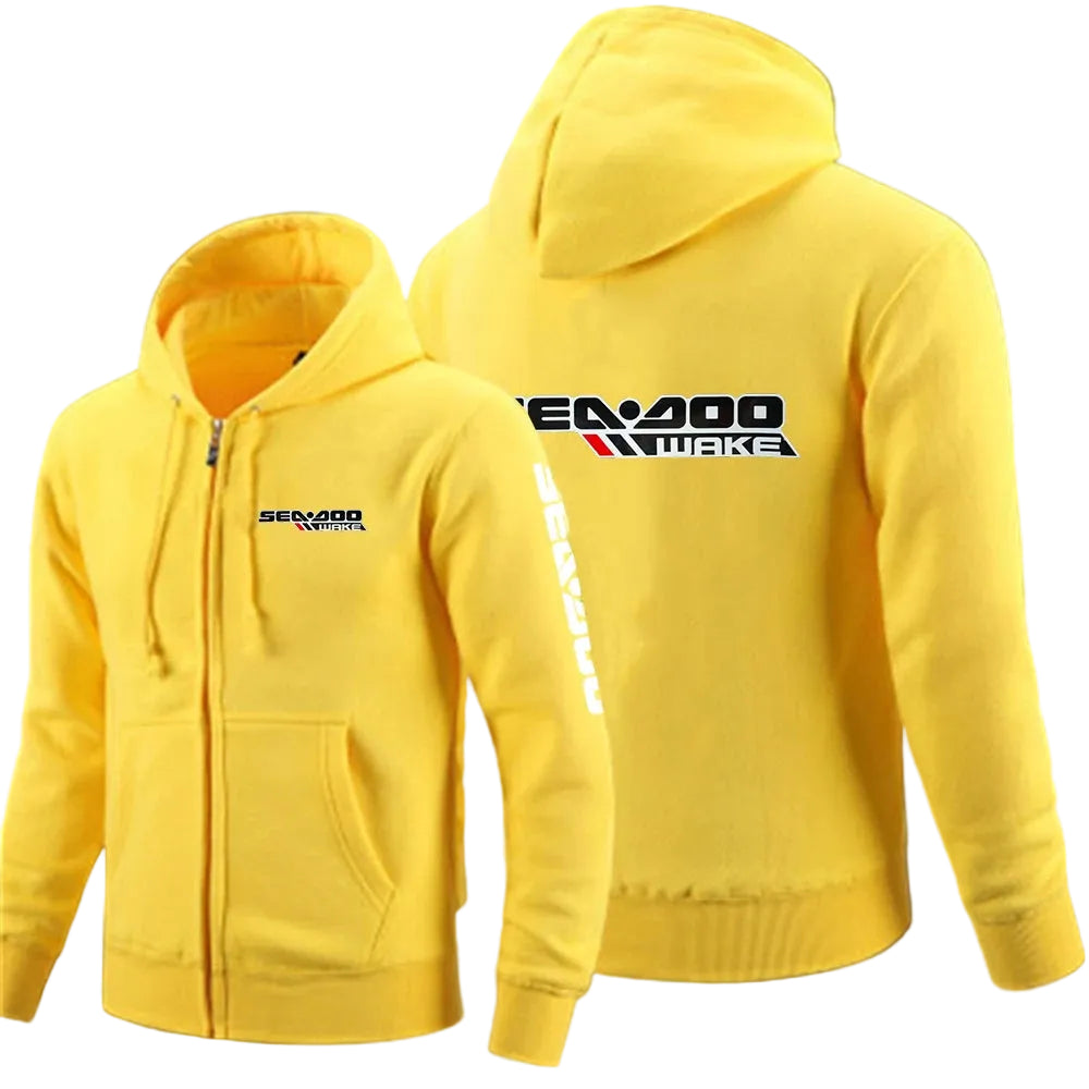 Sudadera con Capucha y Cremallera Sea-Doo – Sudadera de Algodón de Manga Larga