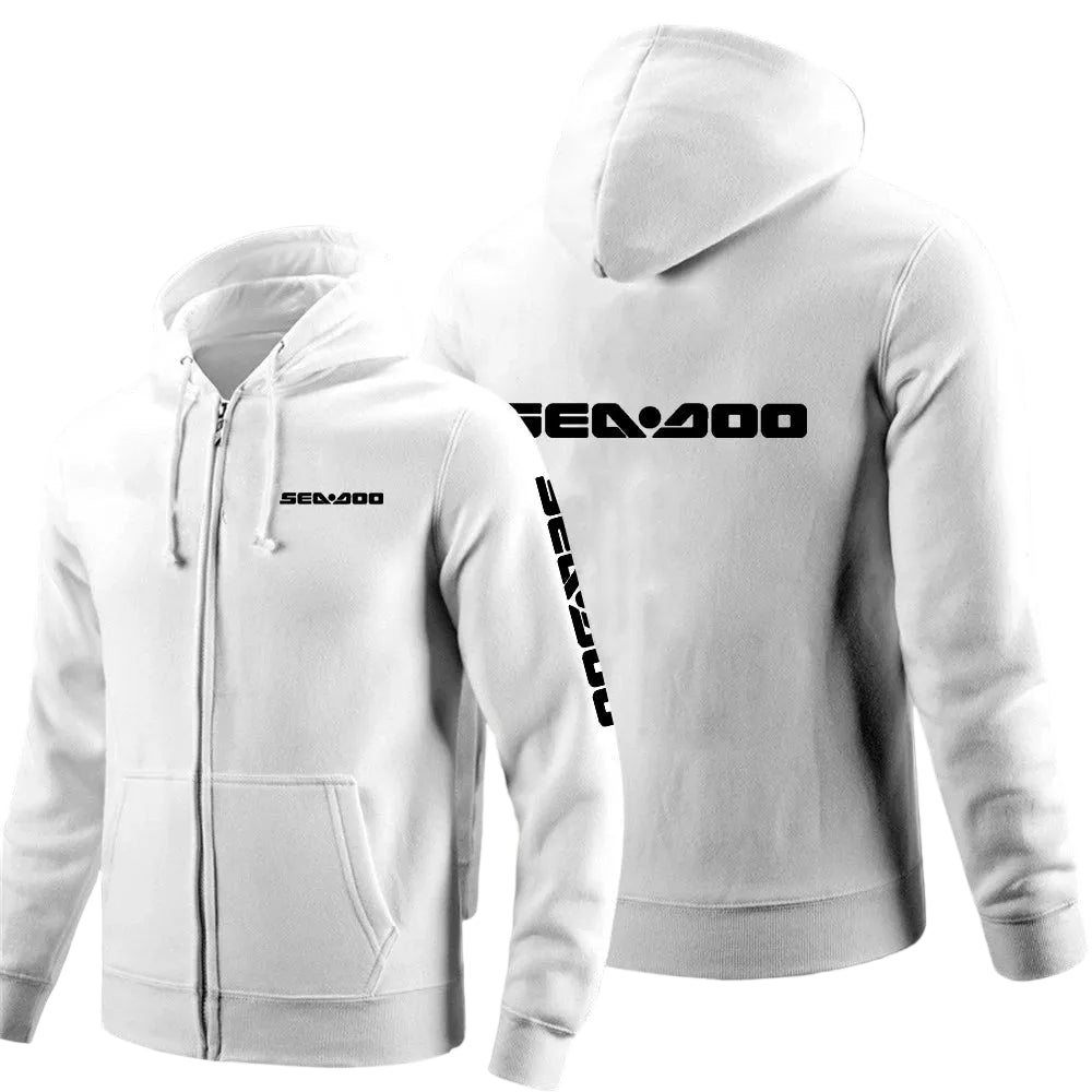 Sudadera con Capucha y Cremallera Sea-Doo – Sudadera de Algodón de Manga Larga