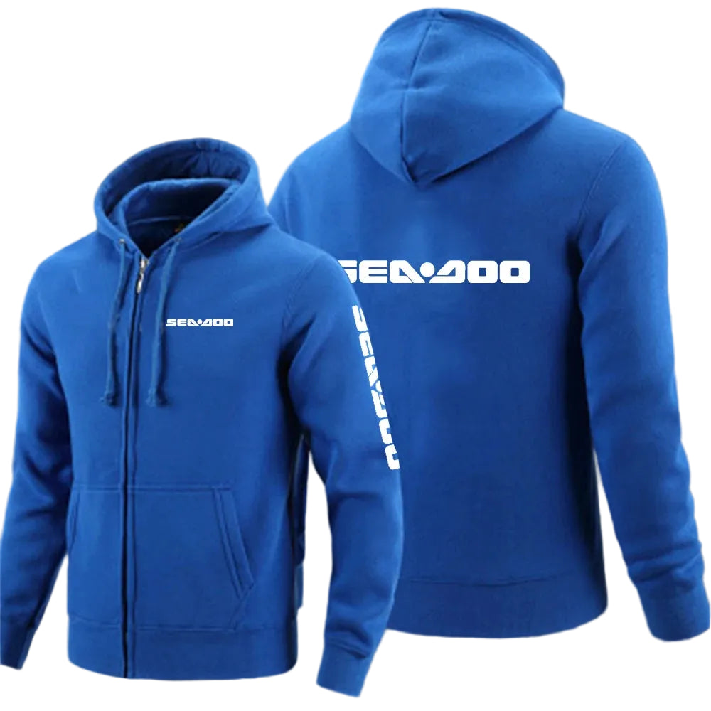 Sudadera con Capucha y Cremallera Sea-Doo – Sudadera de Algodón de Manga Larga