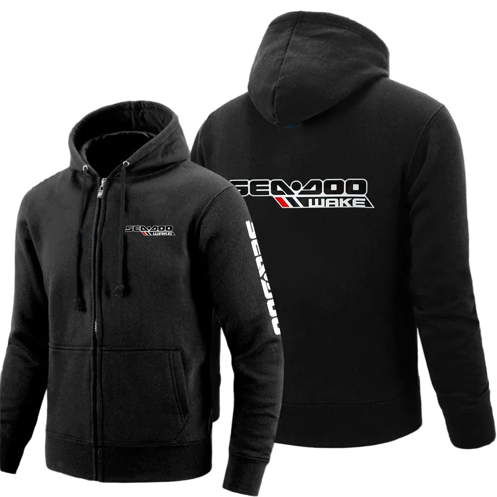 Sudadera con Capucha y Cremallera Sea-Doo – Sudadera de Algodón de Manga Larga