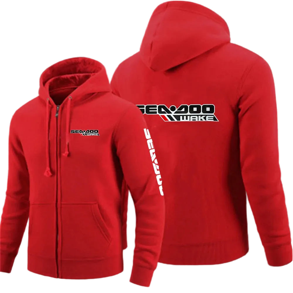 Sudadera con Capucha y Cremallera Sea-Doo – Sudadera de Algodón de Manga Larga