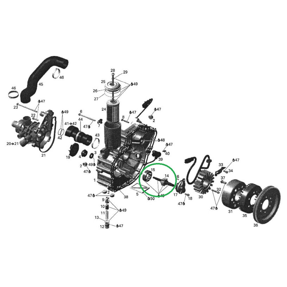 Kit pompe à huile secondaire Sea-Doo & Williams – 420837543 / 290956675