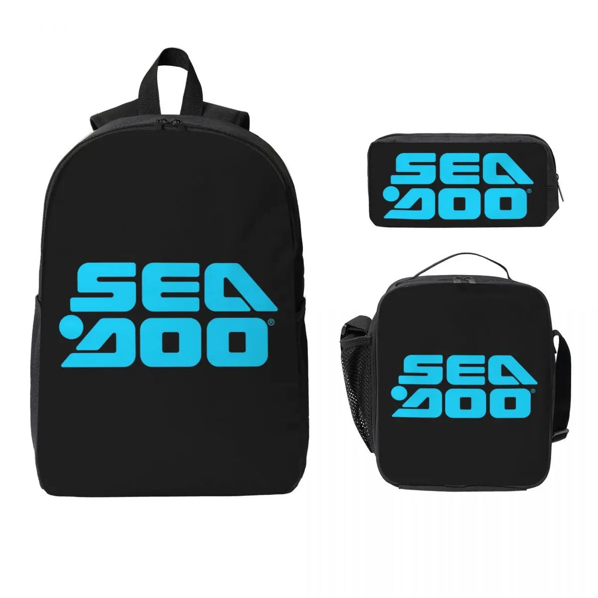 Set 3 Pièces Sea-Doo BRP Marine – Sac à Dos + Lunch Bag + Trousse | École & Nautisme