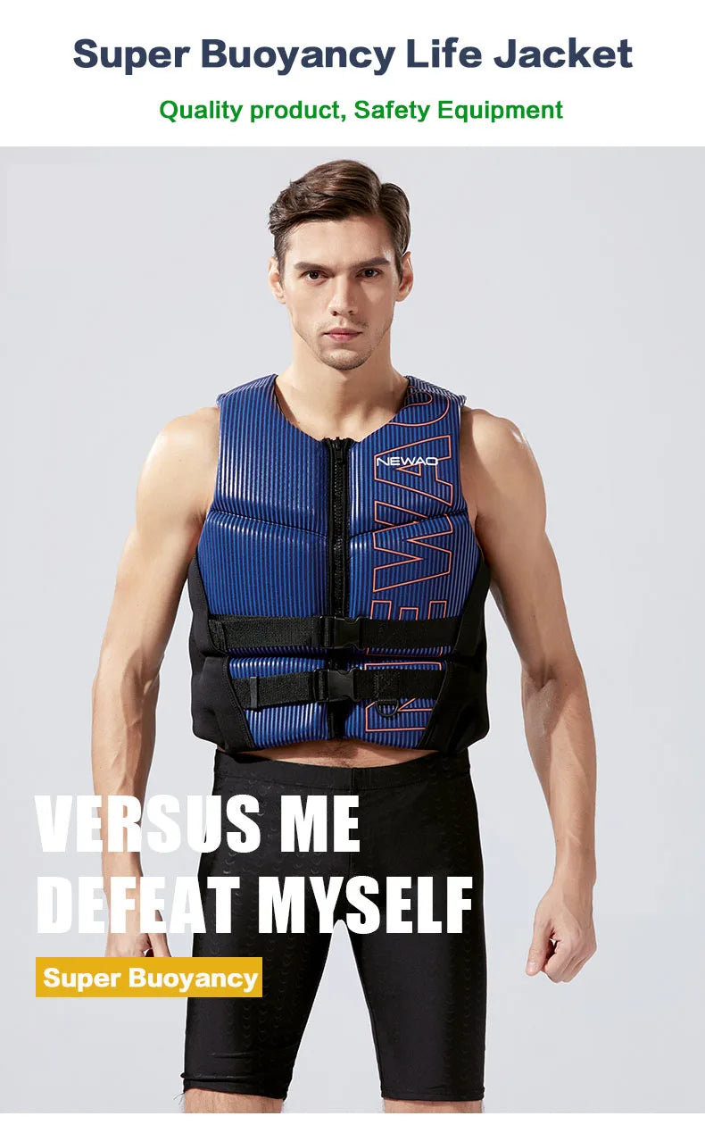 Gilet de Flotabilité Adulte Néoprène – CE – Jet Ski, Kayak, Surf, Rafting
