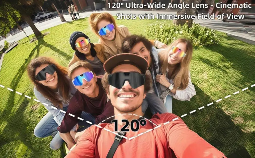 Lunettes connectées caméra intégrée 4K – Vidéo 1080P, Photo 12MP, Wi-Fi | Sport & Outdoor