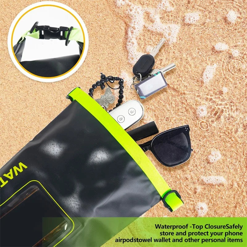 Clyine 2L Waterproof Touch Bag – Compatible Touch Screen – Water Sports