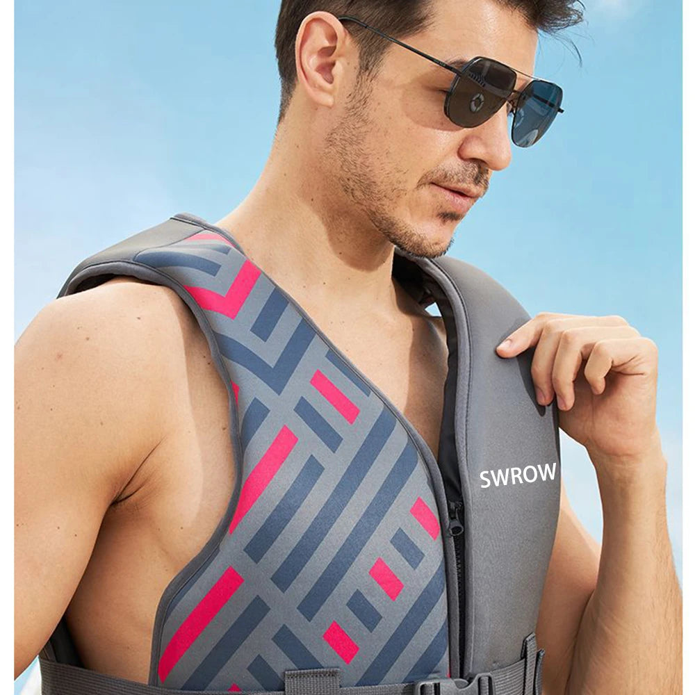 Gilet de Flottabilité SWROW Néoprène – Enfant & Adulte – Kayak, Surf, Rafting | XS à XL