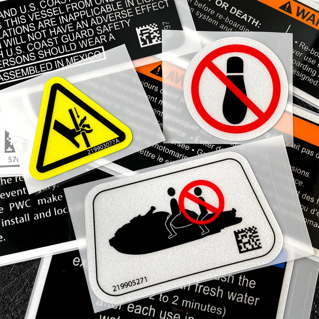 Kit Stickers Réfléchissants Sea-Doo Spark 300 – Décalcomanies Étanches BRP