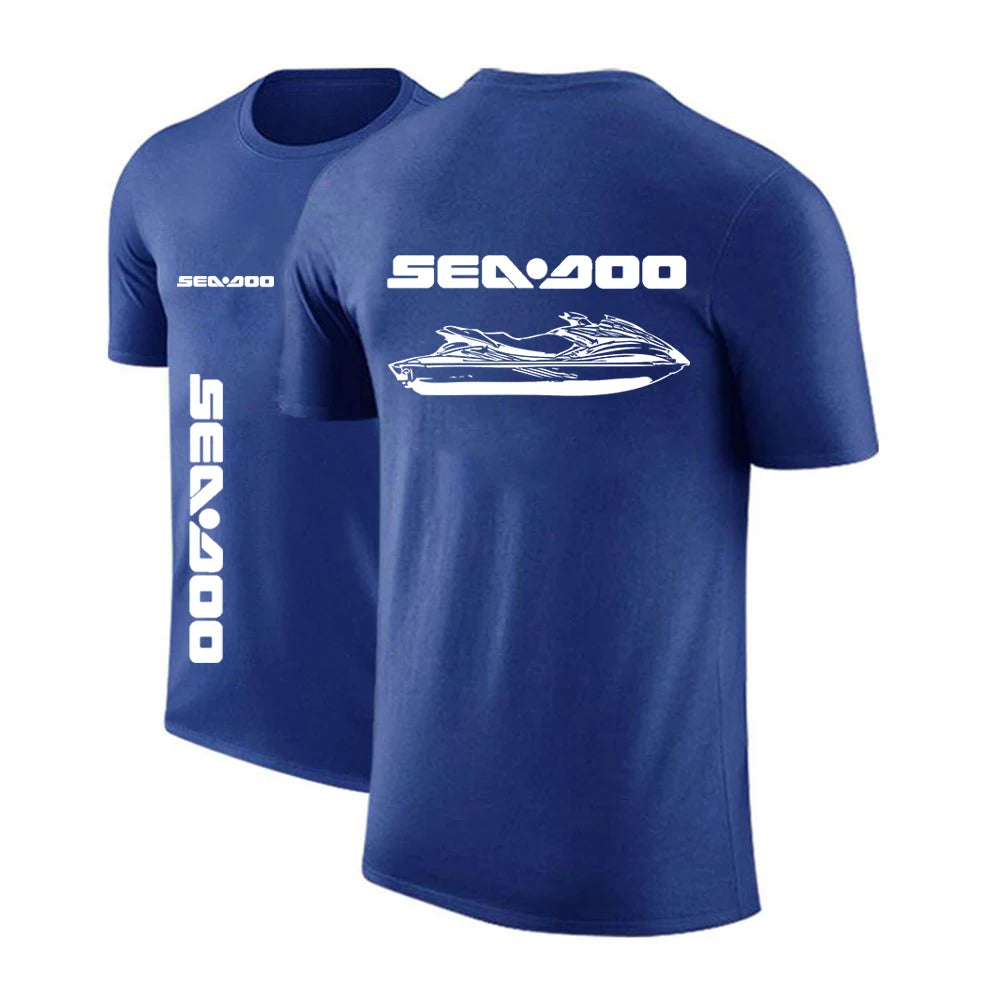 Camiseta de cuello redondo y manga corta - Logotipo de SEADOO y moto acuática