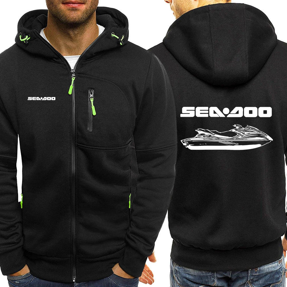 Sweat zippé à capuche Sea-Doo en coton – 3 coloris | S à 4XL