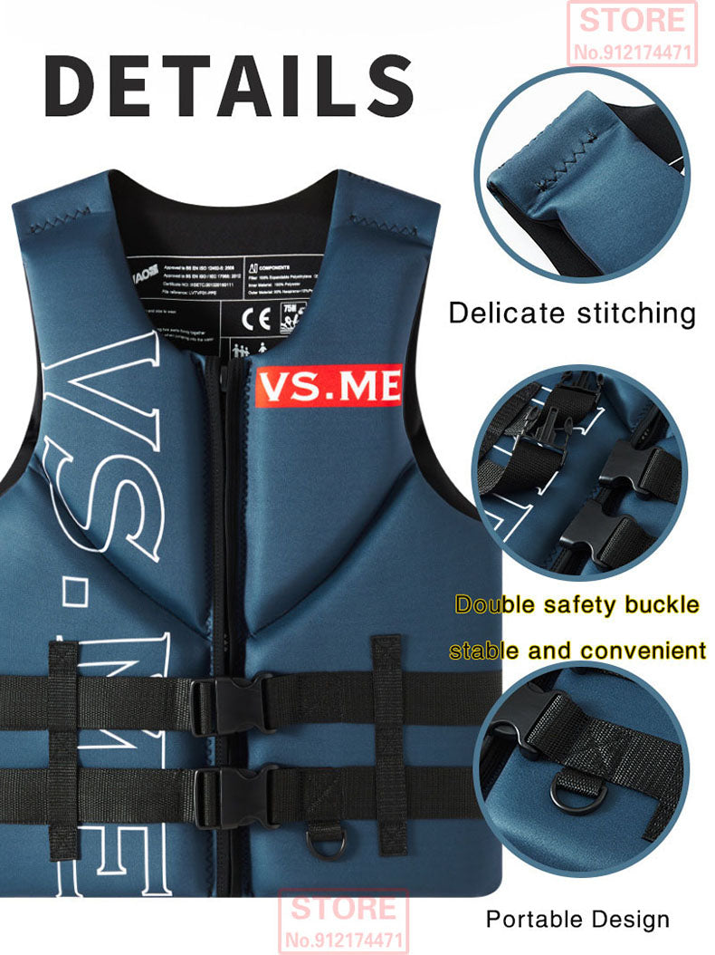 Gilet de Flotabilité Adulte Néoprène – CE – Jet Ski, Kayak, Surf, Rafting