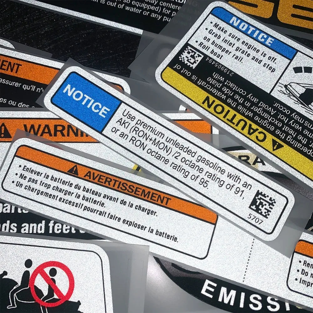 Kit Stickers Réfléchissants Sea-Doo Spark 300 – Décalcomanies Étanches BRP