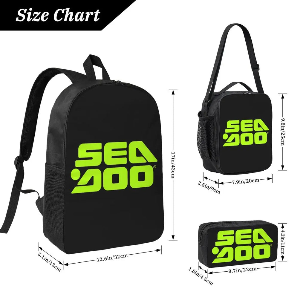 Set 3 Pezzi Sea-Doo BRP Marine – Zaino + Borsa Termica + Astuccio | Scuola & Nautica