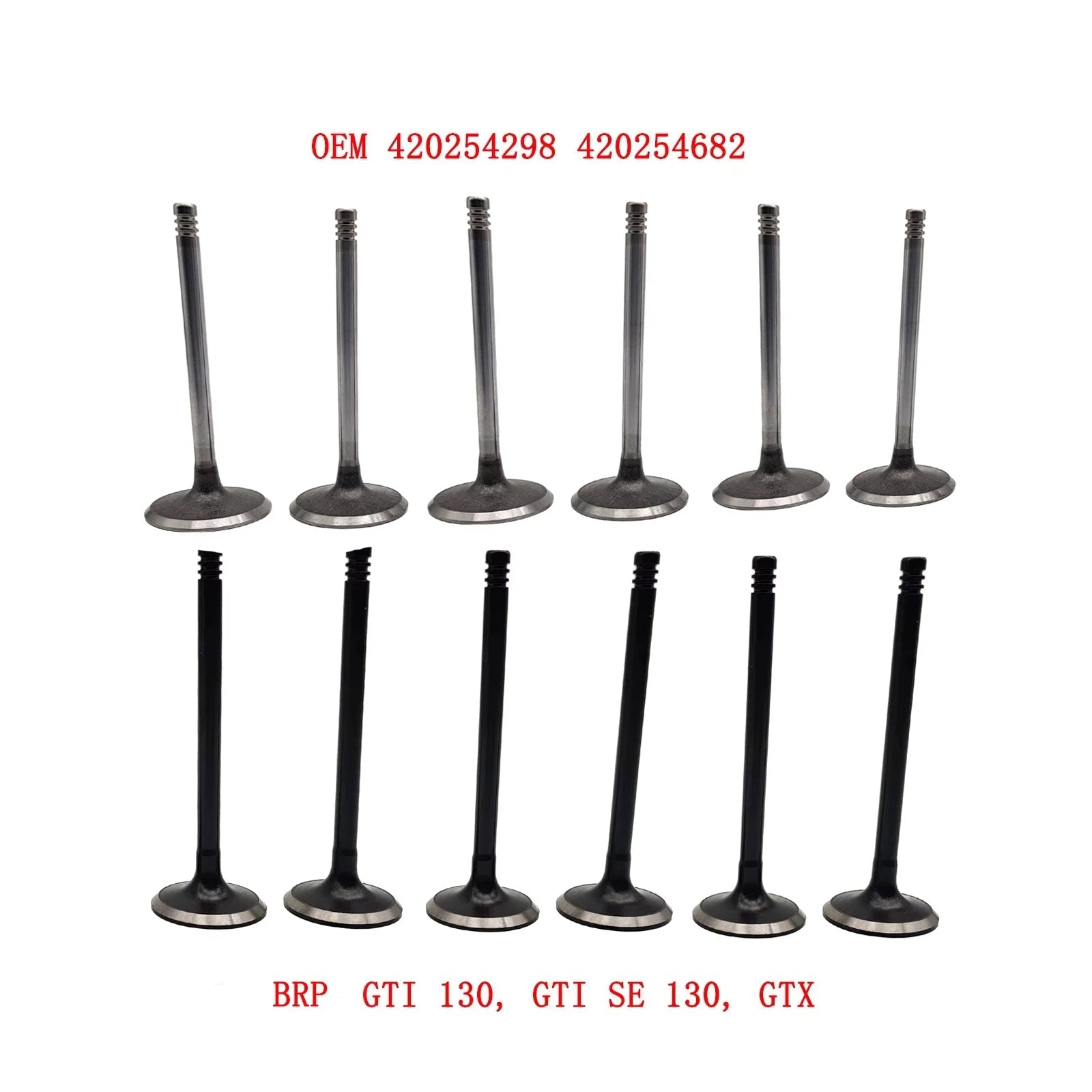 Kit 12 Soupapes Admission/Échappement Sea-Doo 4-TEC – Réf. 420254298 / 420254682