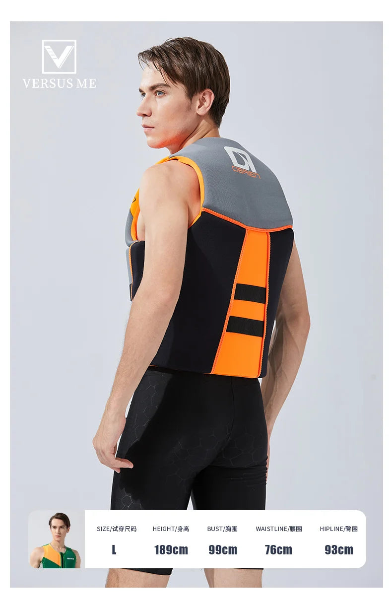 Chaleco de flotabilidad de neopreno – Chaleco de competición/impacto – Moto acuática, surf, kayak, wakeboard