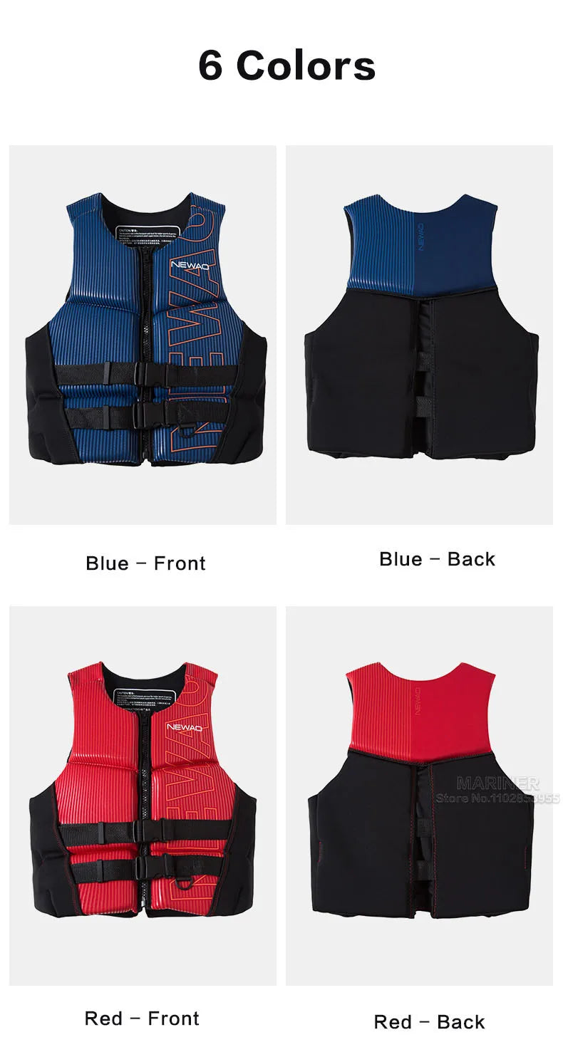 Chaleco de flotabilidad de neopreno – Chaleco de competición/impacto – Moto acuática, surf, kayak, wakeboard