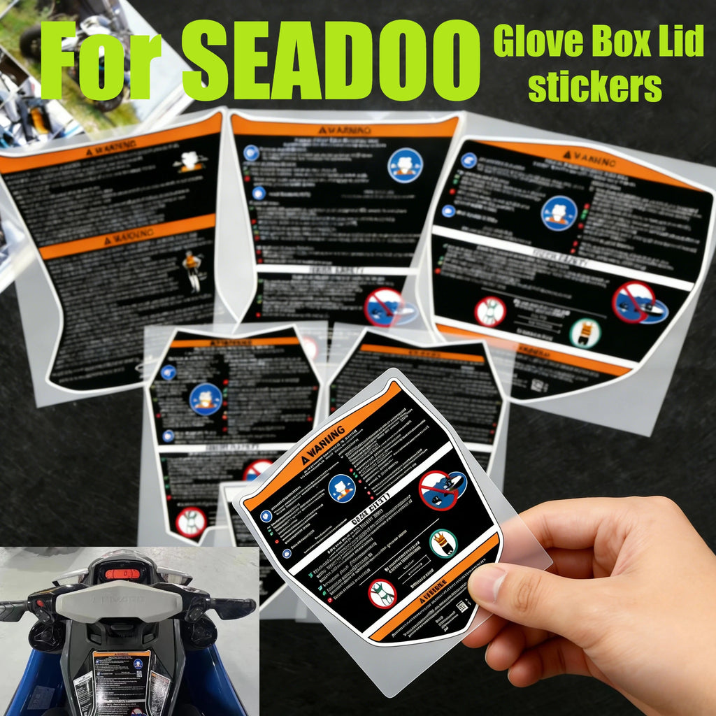 Stickers Avertissement Sea-Doo – Décalcomanie Boite à Gants Spark GTX RXT RXP (2014-2026)