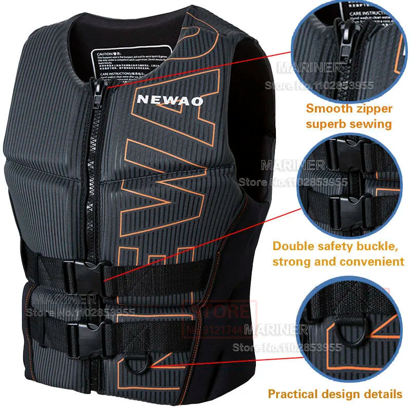 Giubbotto di Galleggiamento in Neoprene – Comp Vest / Impact Vest – Jet Ski, Surf, Kayak, Wakeboard
