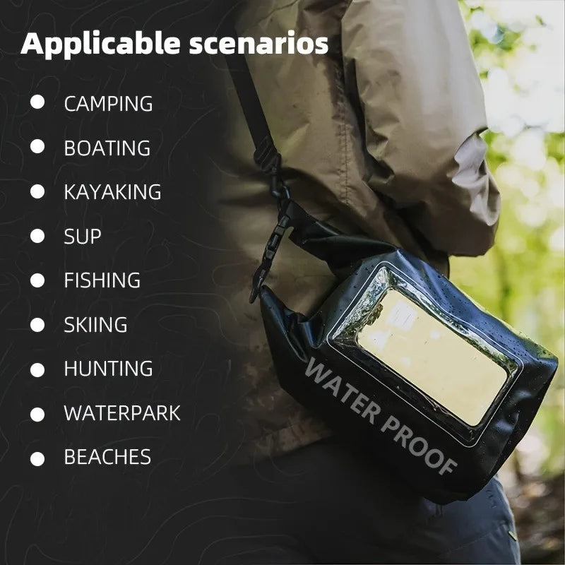Clyine 2L Waterproof Touch Bag – Compatible Touch Screen – Water Sports