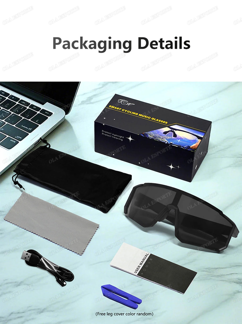 Lunettes Bluetooth audio sport – Appels, Musique, UV400 | Cyclisme & Outdoor