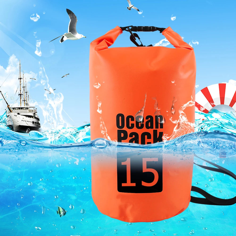 Bolsa Seca Impermeable 2L / 3L / 5L / 10L – Kayak, Balsa, Moto Acuática, Vela, Senderismo