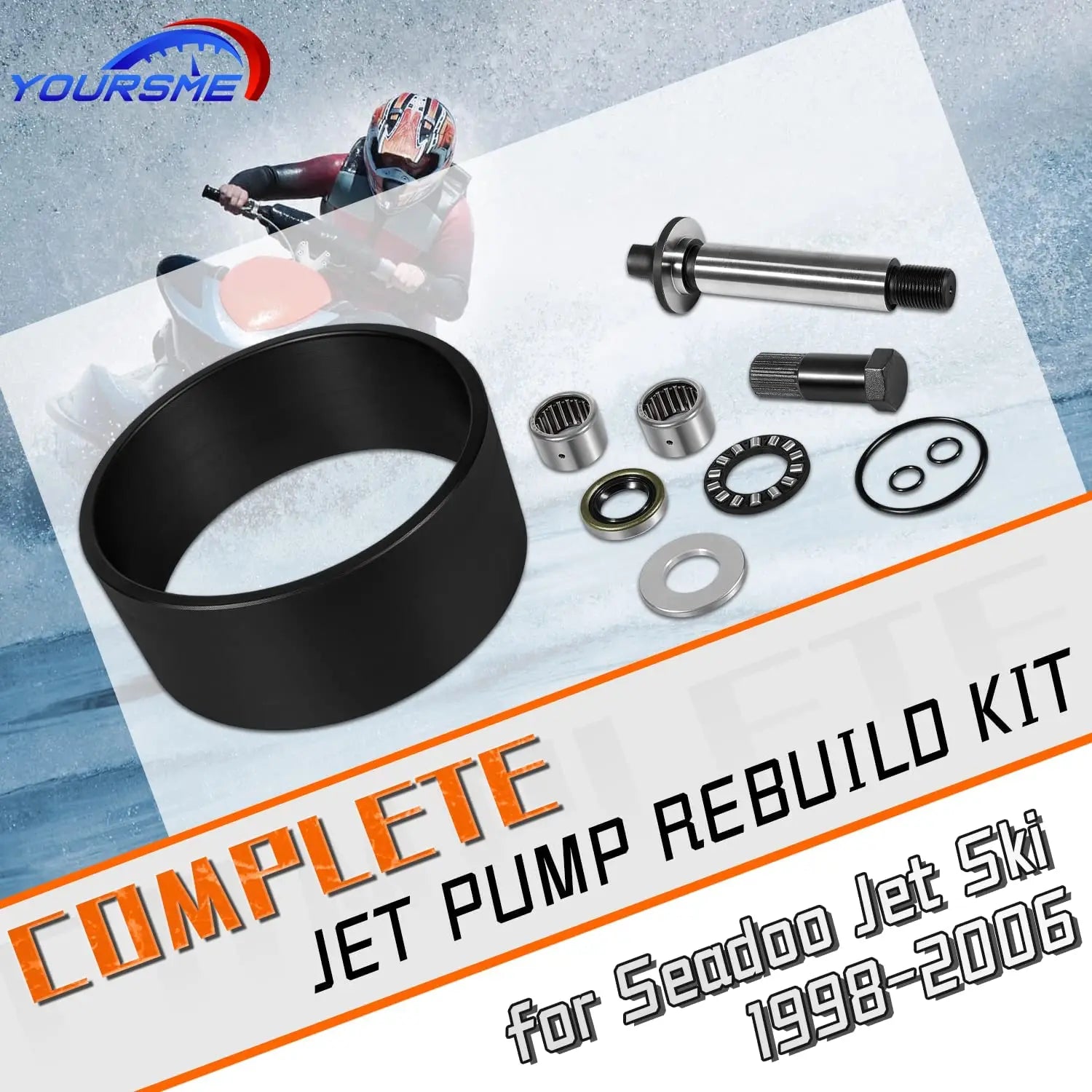 Kit Complet Reconstruction Pompe à Jet Sea-Doo + Outil Dépose/Pose Turbine – GTI GTX RX XP GSX GTS LRV (1998–2006)