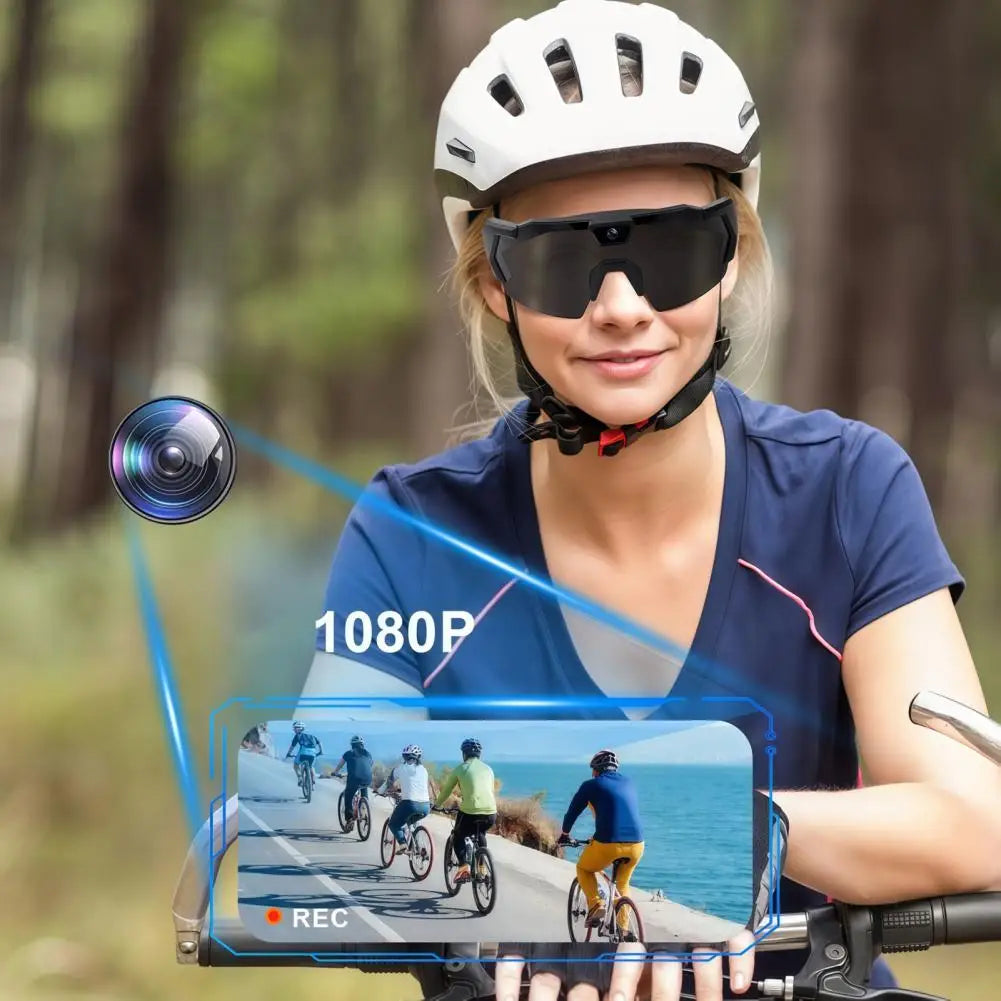 Lunettes connectées caméra intégrée 4K – Vidéo 1080P, Photo 12MP, Wi-Fi | Sport & Outdoor