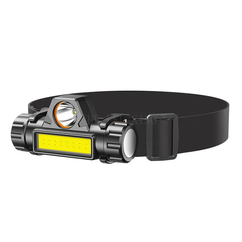 Lampe Frontale LED COB Rechargeable USB – 2000 lm, 6 Modes, Waterproof | Camping, Pêche, Nautique