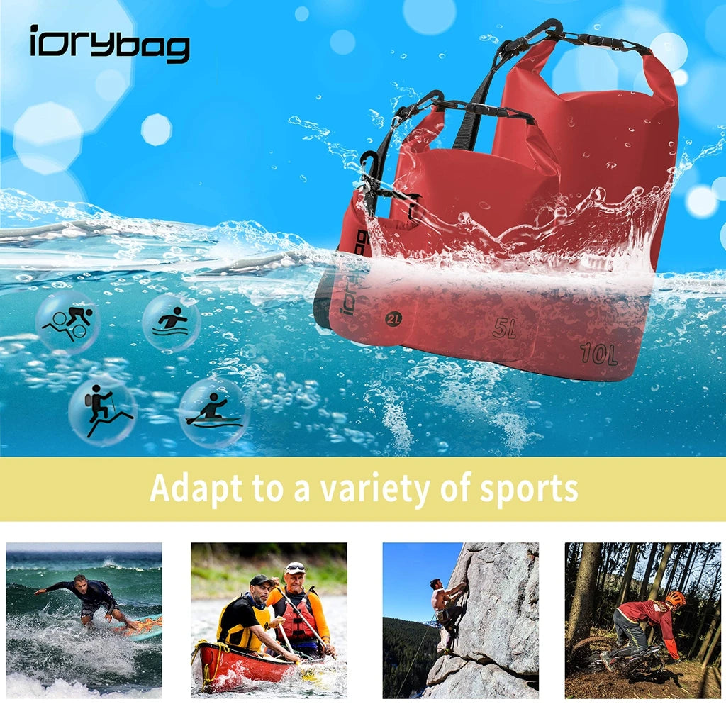 Idrybag 2L Dry Bag – IPX6 Certified – Kayak, Jet Ski, Beach