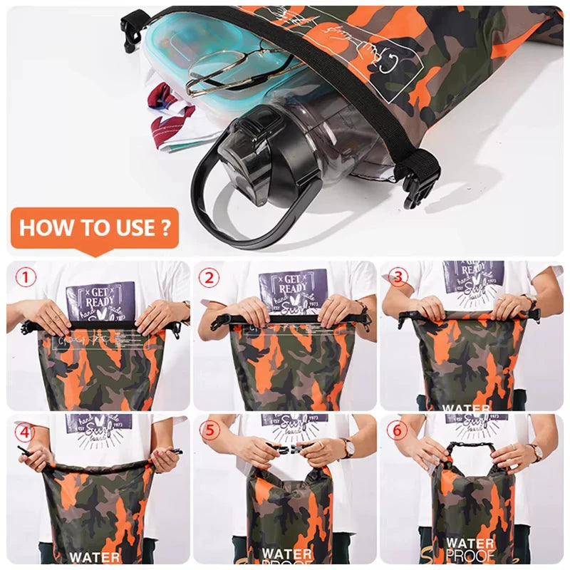 Bolsa Estanca de PVC Scione – 10L / 15L / 20L / 30L – Mochila Náutica