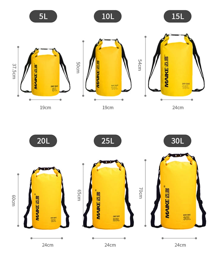 Maike Dry Bag – 5L / 10L / 15L – Kayaking, Jet Skiing, Hiking