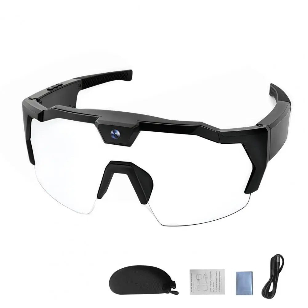Gafas inteligentes con cámara 4K integrada – Video 1080P, Fotos 12MP, Wi-Fi | Deportes y Aire Libre