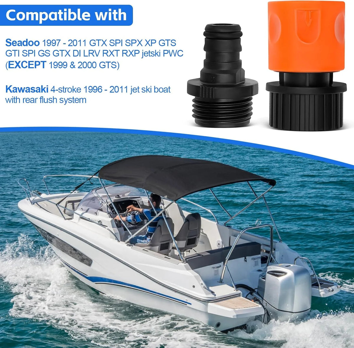 Kit de raccord rapide de rinçage Sea-Doo – 2 pièces