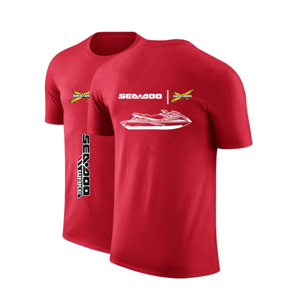 Camiseta Sea-Doo – Algodón Casual Cuello Redondo Manga Corta