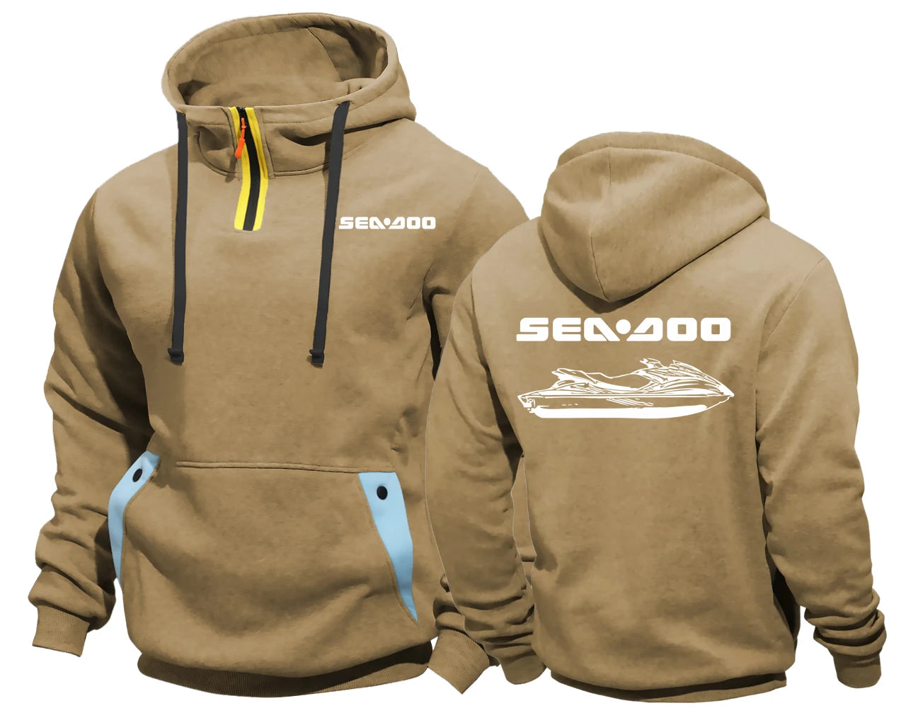 Sudadera con Cremallera Sea-Doo BRP Estilo Béisbol – Polar con Capucha | 6 Colores | M a XXXL