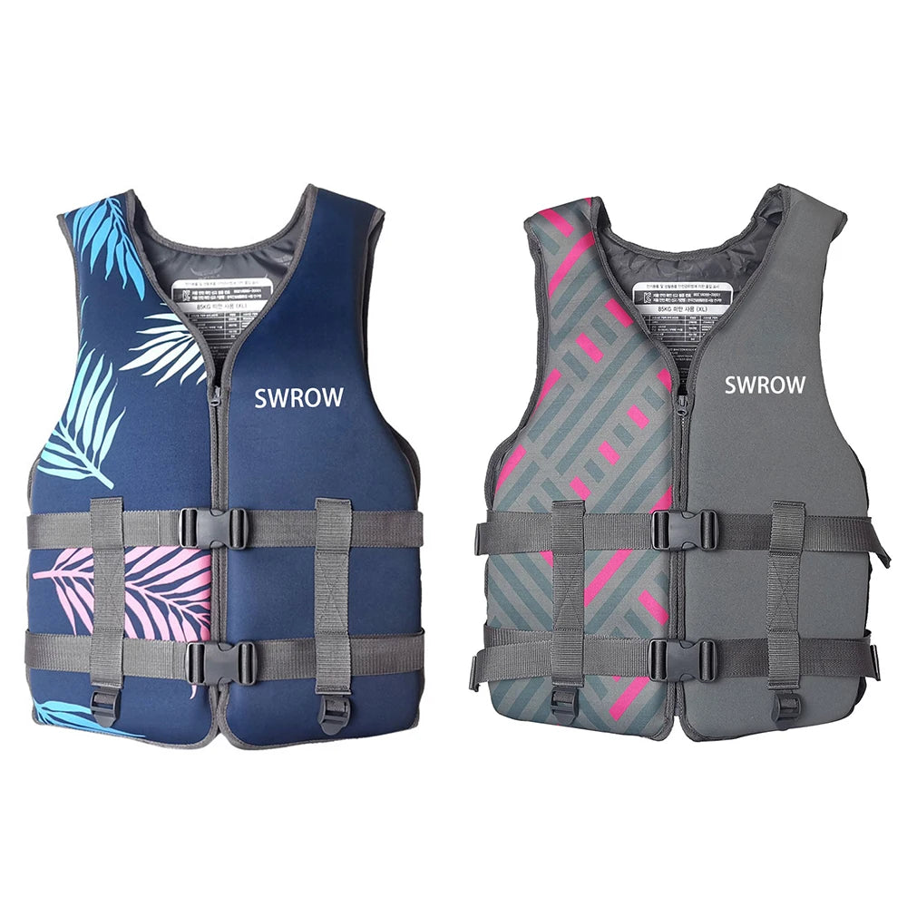 Gilet de Flottabilité SWROW Néoprène – Enfant & Adulte – Kayak, Surf, Rafting | XS à XL