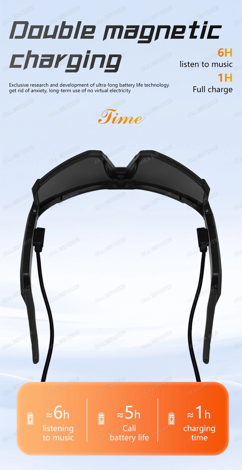 Lunettes Bluetooth audio sport – Appels, Musique, UV400 | Cyclisme & Outdoor