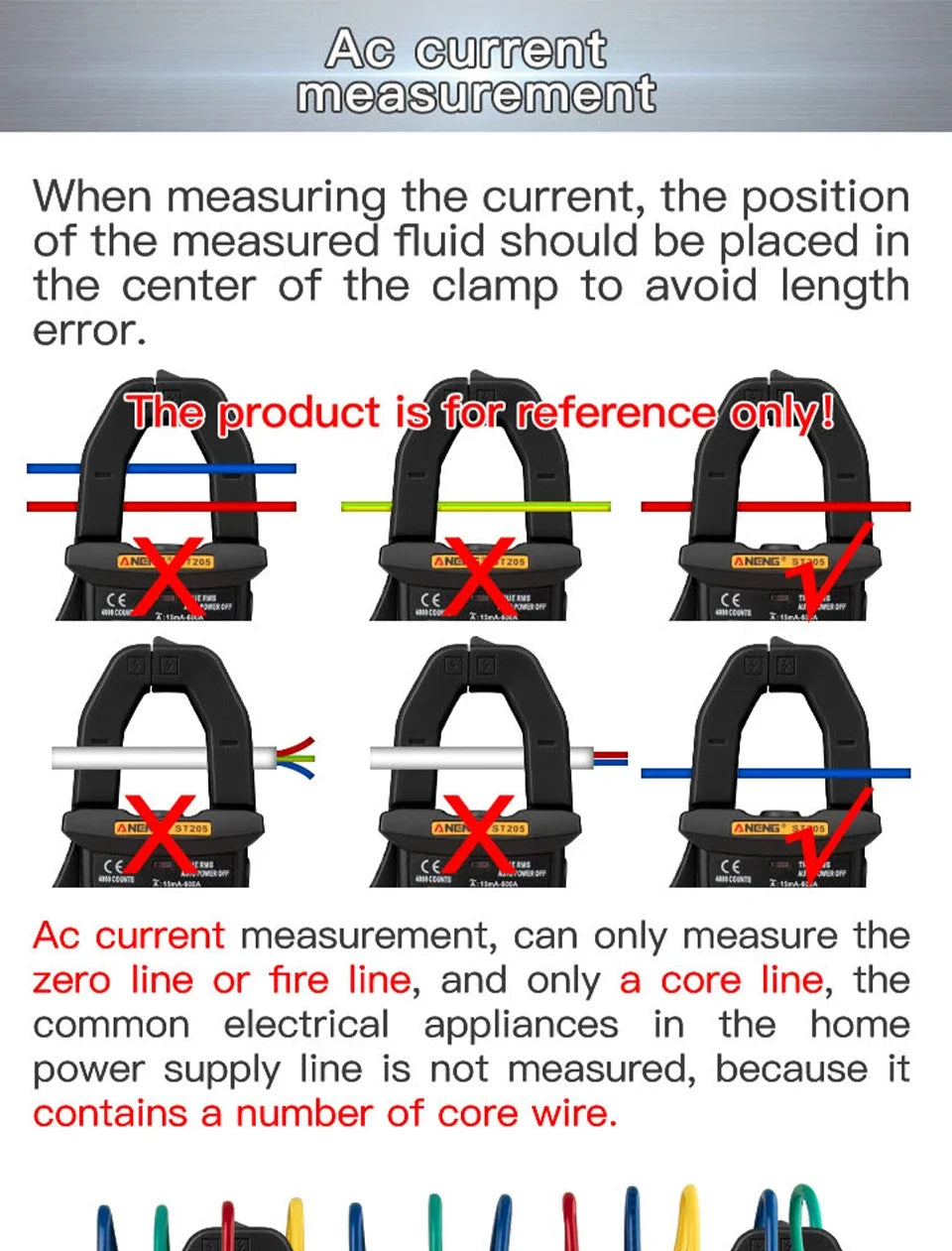 Digital Clamp Meter Multimeter High Precision