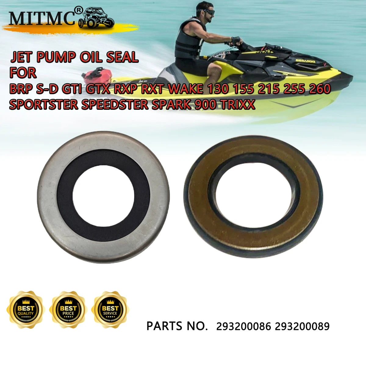 Joint d'Étanchéité Pompe Jet Sea-Doo GTI GTX RXP RXT Wake Spark TRIXX – Réf. 293200086 293200089
