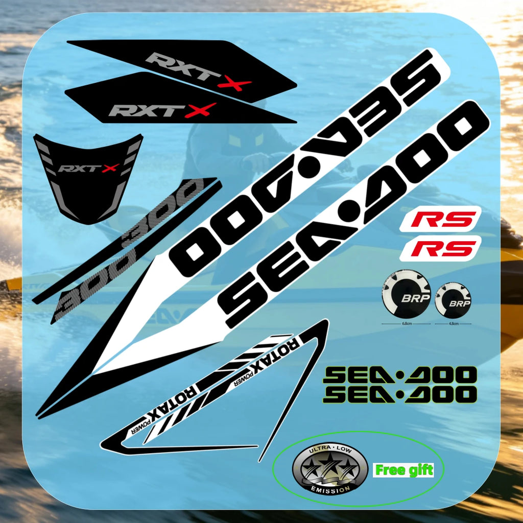 Stickers Vinyle Sea-Doo RXT 300 – Décalcomanies Jet Ski Waterproof BRP RXT-X AS RS
