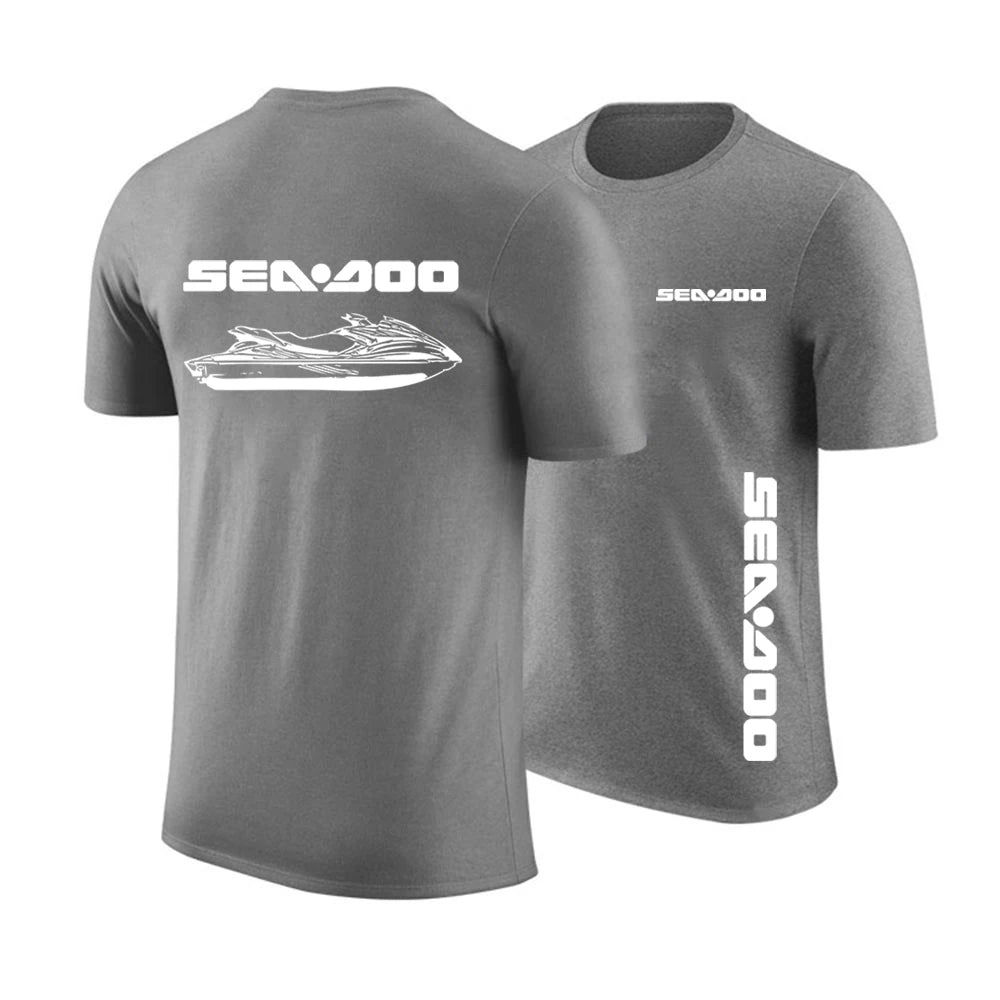 Camiseta de cuello redondo y manga corta - Logotipo de SEADOO y moto acuática
