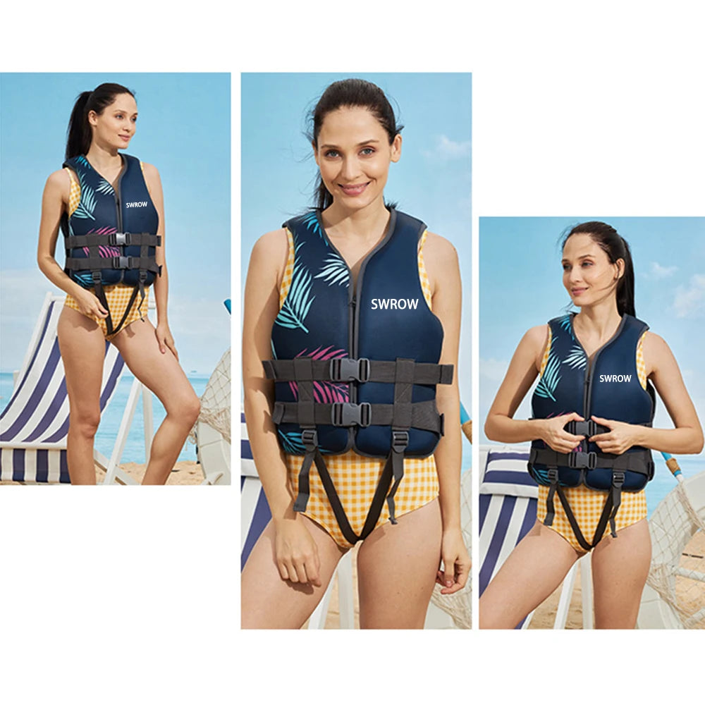 Gilet de Flottabilité SWROW Néoprène – Enfant & Adulte – Kayak, Surf, Rafting | XS à XL
