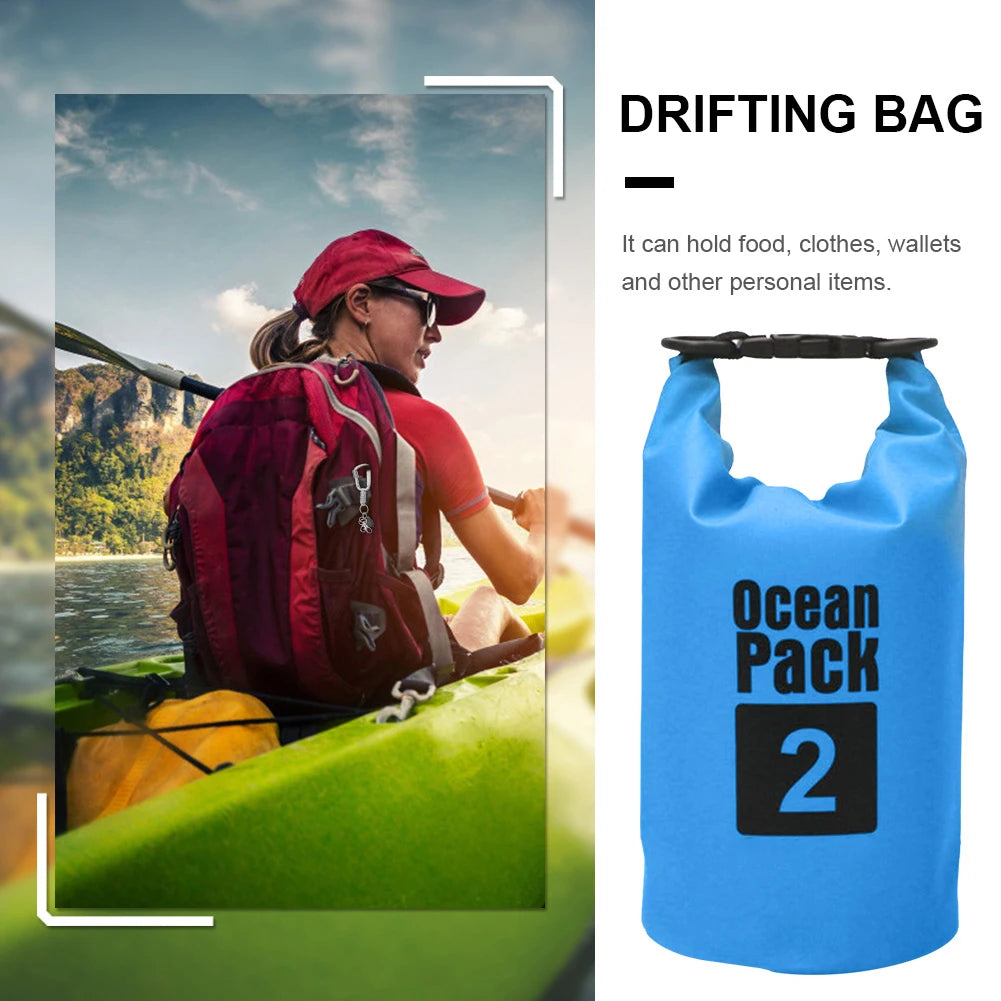 Sac Étanche Dry Bag 2L / 3L / 5L / 10L – Kayak, Raft, Jet Ski, Voile, Randonnée