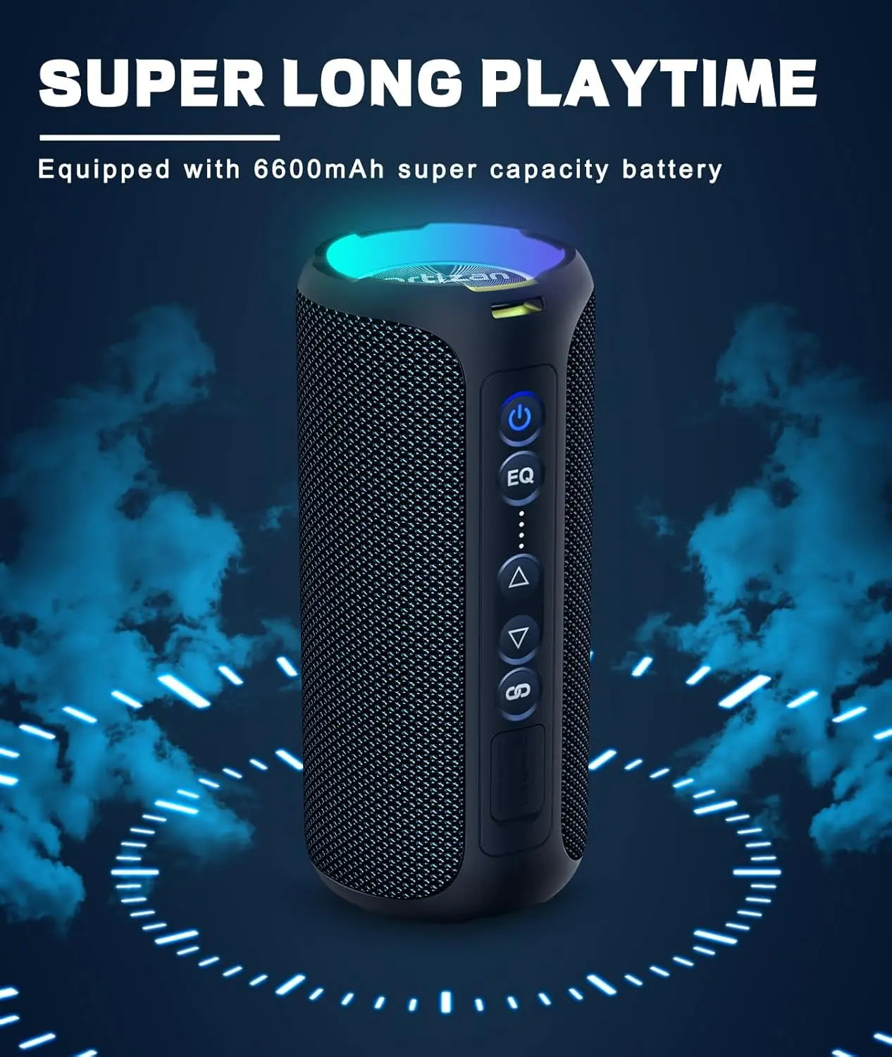 Enceinte Bluetooth Portable Ortizan X8 Pro – 40W, IPX7, RGB, 30h d'autonomie