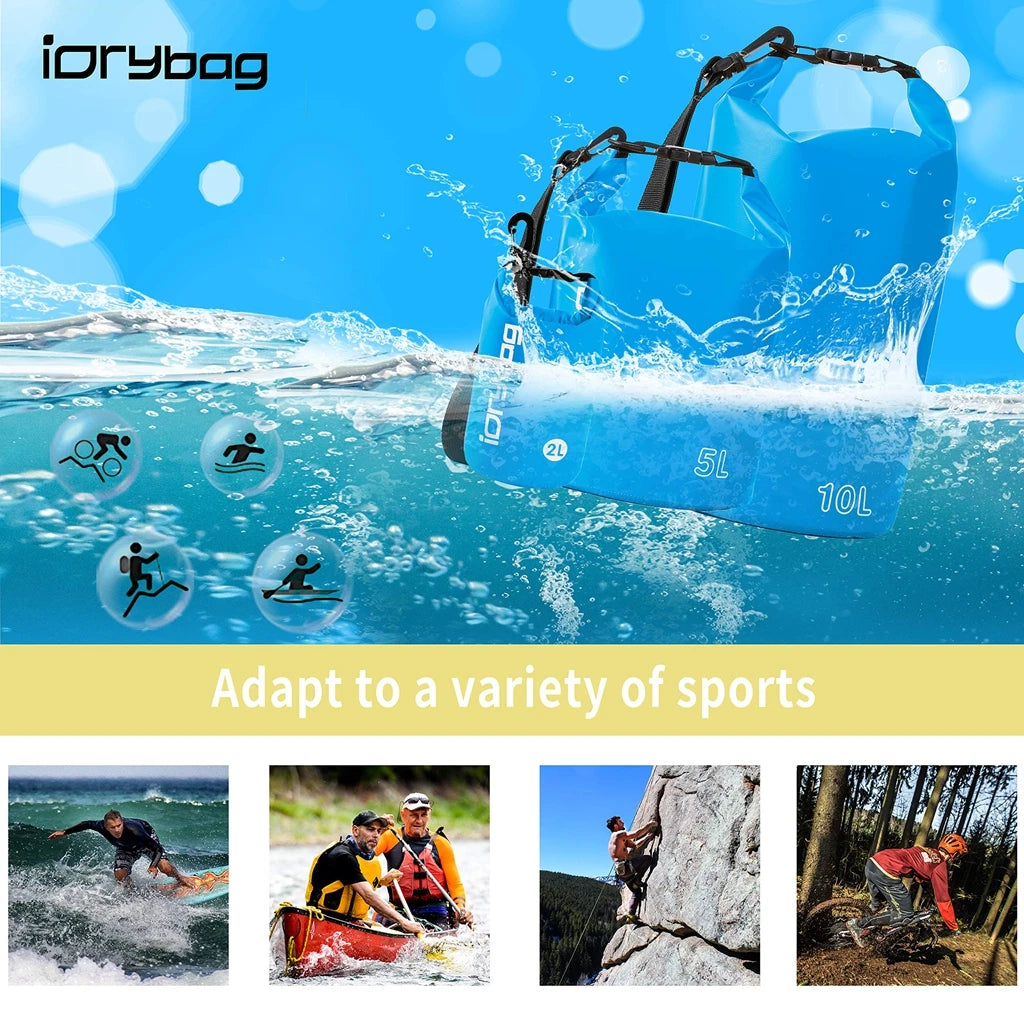 Idrybag 2L Dry Bag – IPX6 Certified – Kayak, Jet Ski, Beach