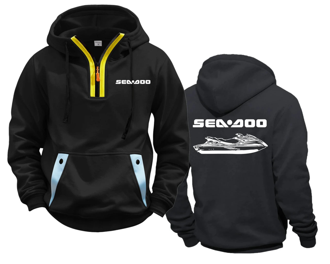 Sudadera con Cremallera Sea-Doo BRP Estilo Béisbol – Polar con Capucha | 6 Colores | M a XXXL