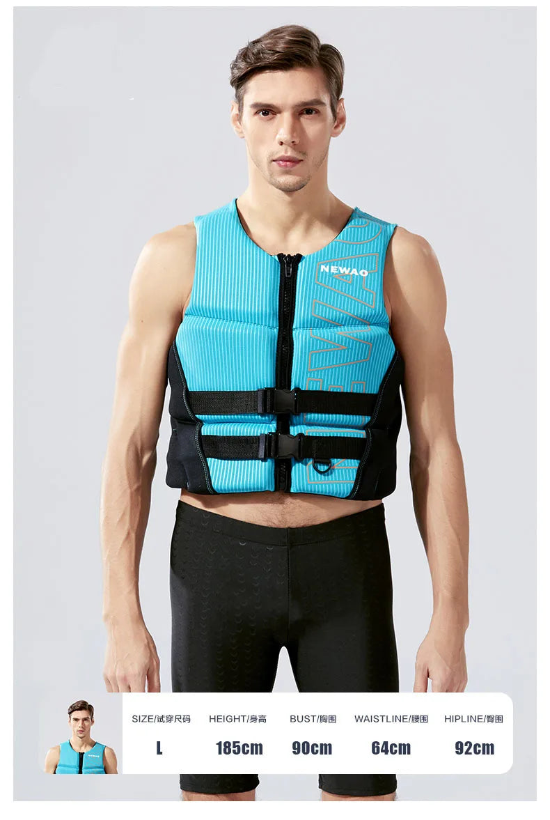 Chaleco de flotabilidad de neopreno – Chaleco de competición/impacto – Moto acuática, surf, kayak, wakeboard