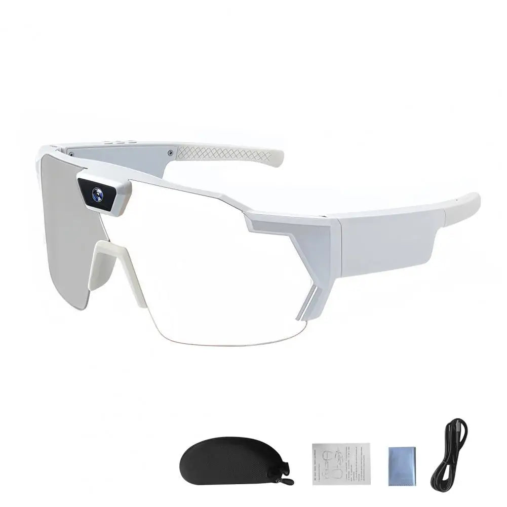 Gafas inteligentes con cámara 4K integrada – Video 1080P, Fotos 12MP, Wi-Fi | Deportes y Aire Libre